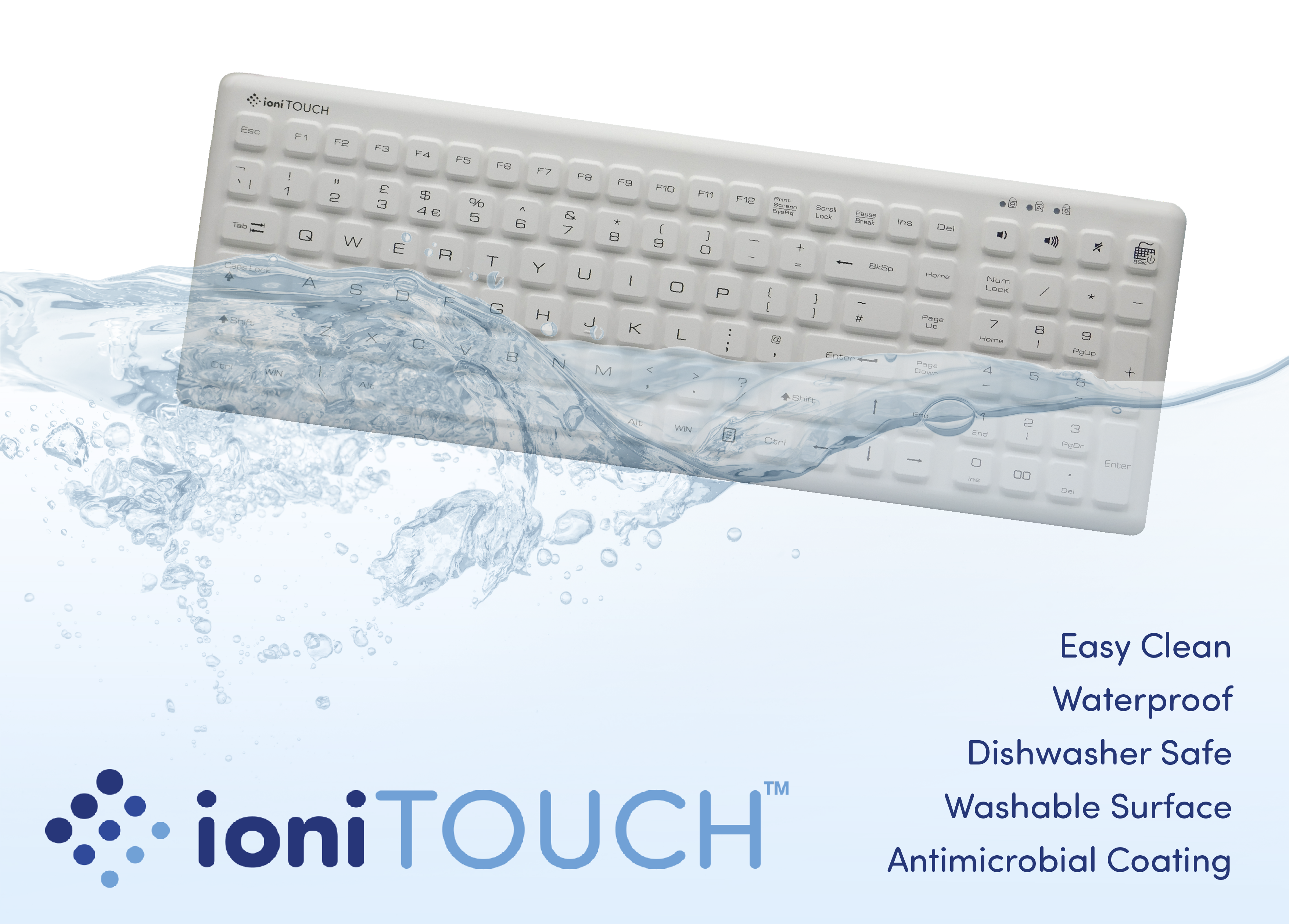 Easy clean waterproof keyboard