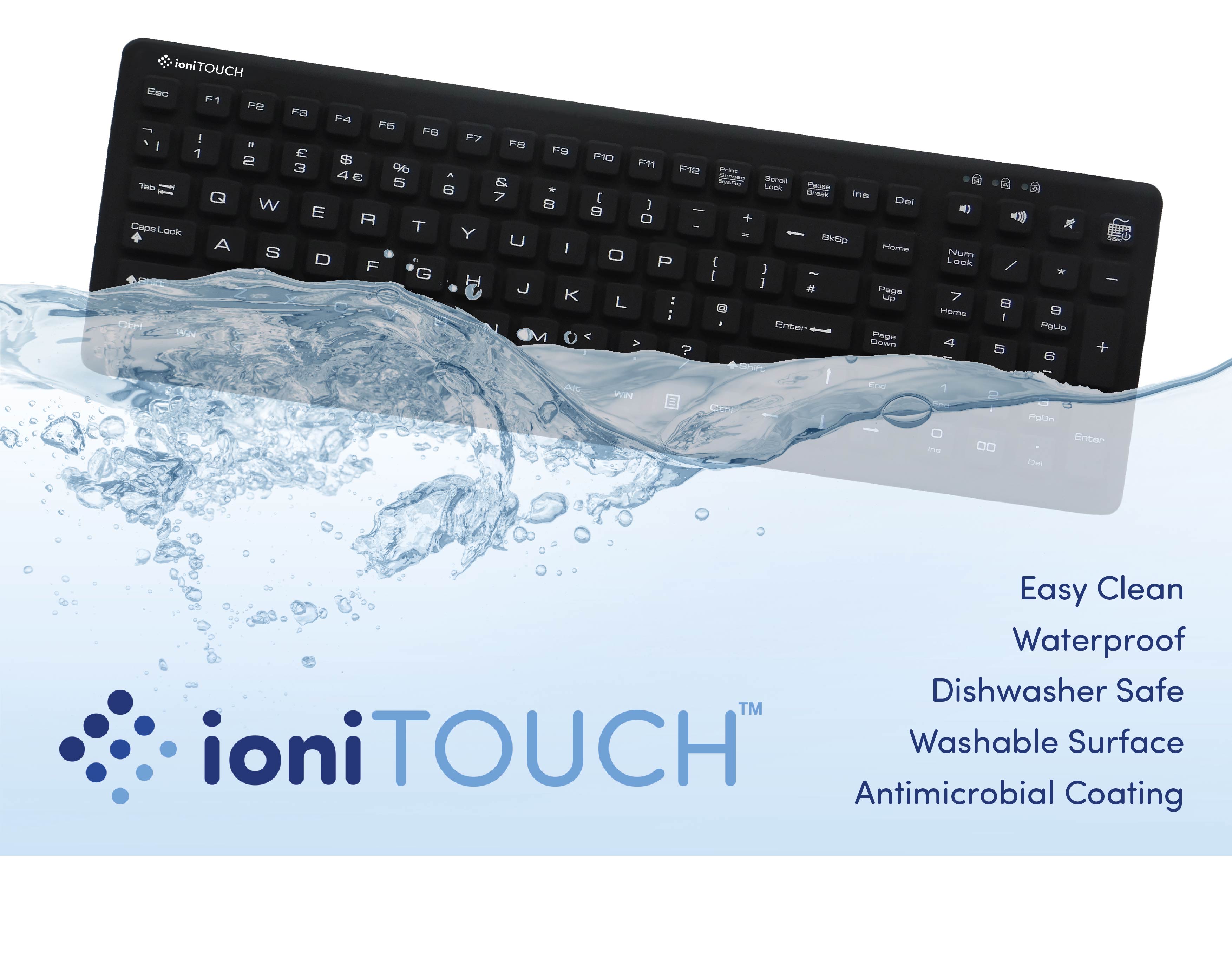Wipeable waterproof keyboard