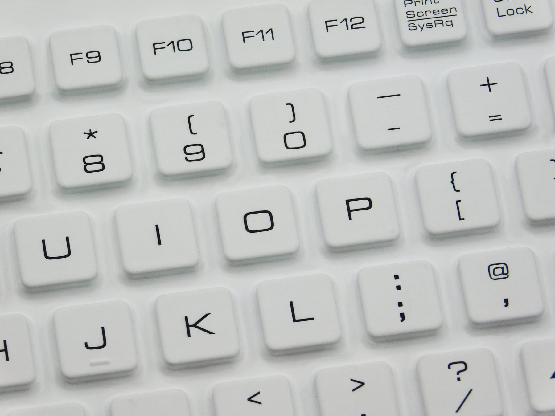 Fully sealed silicone rubber keyboard designed to help key surface easily clean